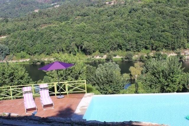 "Bouca Drigues" Casa Antiga De Pedra Com Piscina E Vista Rio Villa Amarante Exterior photo